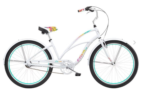 Electra Cruiser Lux 3i Step Through White. ONLY SOLD IN STORE
