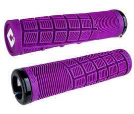 ODI Reflex V2.1 Grips - White/Purple, Lock-On