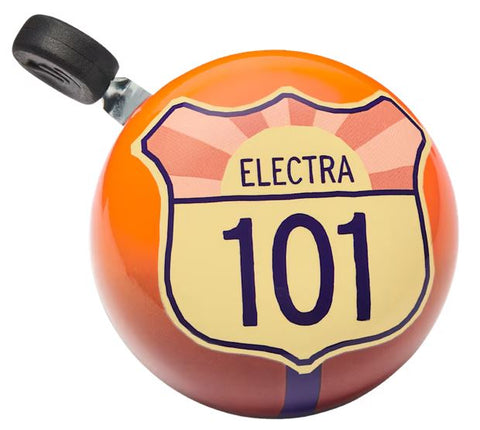 Electra 101 Small Ding Dong Bike Bell, Dark Orange