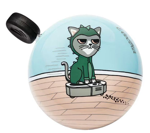 Electra Tidy Cat Ringer Bike Bell, Light Blue/Tan