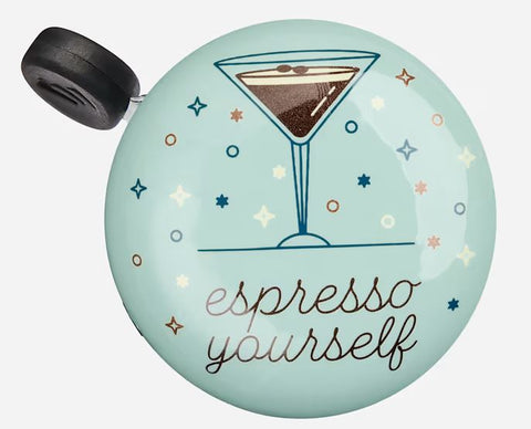 Electra Espresso Yourself Ringer Bike Bell, Light Blue/Brown