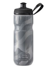 Polar Bottles Sport Contender Insulated Water Bottle - 20oz, Charcoal/Silver