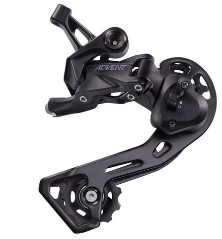 microSHIFT ADVENT Rear Derailleur - 9 Speed, Medium Cage, Black, With Clutch