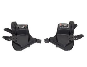 microSHIFT Mezzo Thumb-Tap Shifter Set, 7-Speed, Triple, Optical Gear Indicator, Shimano Compatible