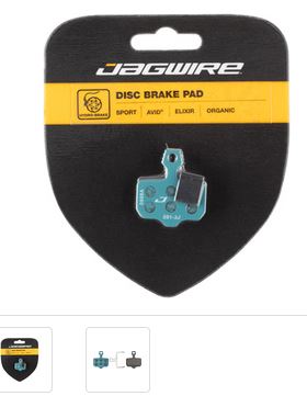 Jagwire Sport Organic Disc Brake Pads - For various SRAM Level and Avid Elixir Models