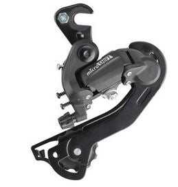 microSHIFT M21 Rear Derailleur - 6,7 Speed, Long Cage, Dropout Claw Hanger, Black