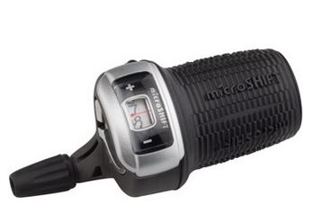 microSHIFT DS85 Right Twist Shifter, 8-Speed, Optical Gear Indicator, Shimano Compatible