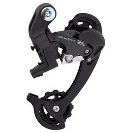 microSHIFT M26 Rear Derailleur - 7,8 Speed, Long Cage, Black