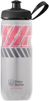 Polar Bottles Sport Insulated Tempo Water Bottle - 20oz, Silver/Red