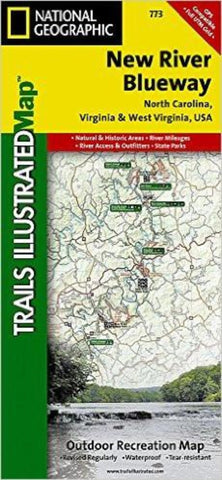 Nat Geo Map New River Blueway VA/NC/WV